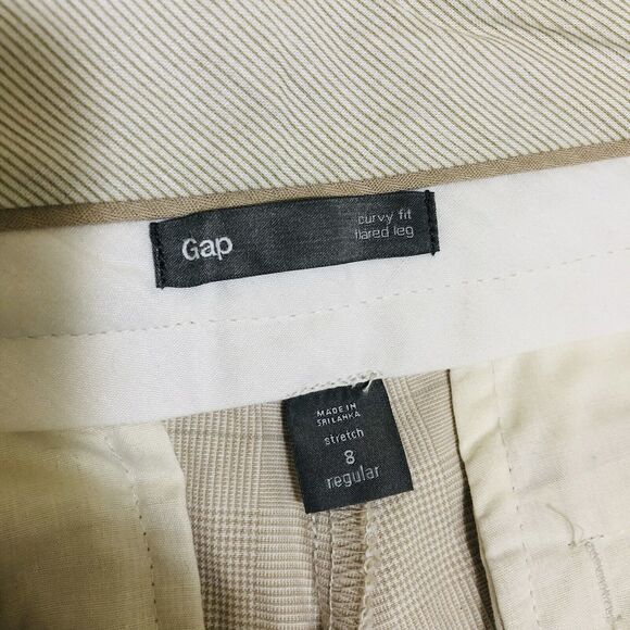 Gap Stretch Straight Leg Ankle Cut Dress Pants Women's Size 8 Tan New With Tags - Picture 9 of 14